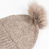 100% Baby Alpaca Beanie Hat in Beige - One Size - ARGUA