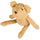 100% Cotton Bear Rag Plush Animal Toy ~ Lt Yellow/Beige - ARGUA