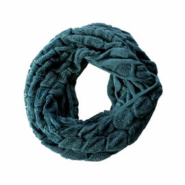 Infinity Lightweight Cotton Knitted Scarf ~ Turquoise - ARGUA