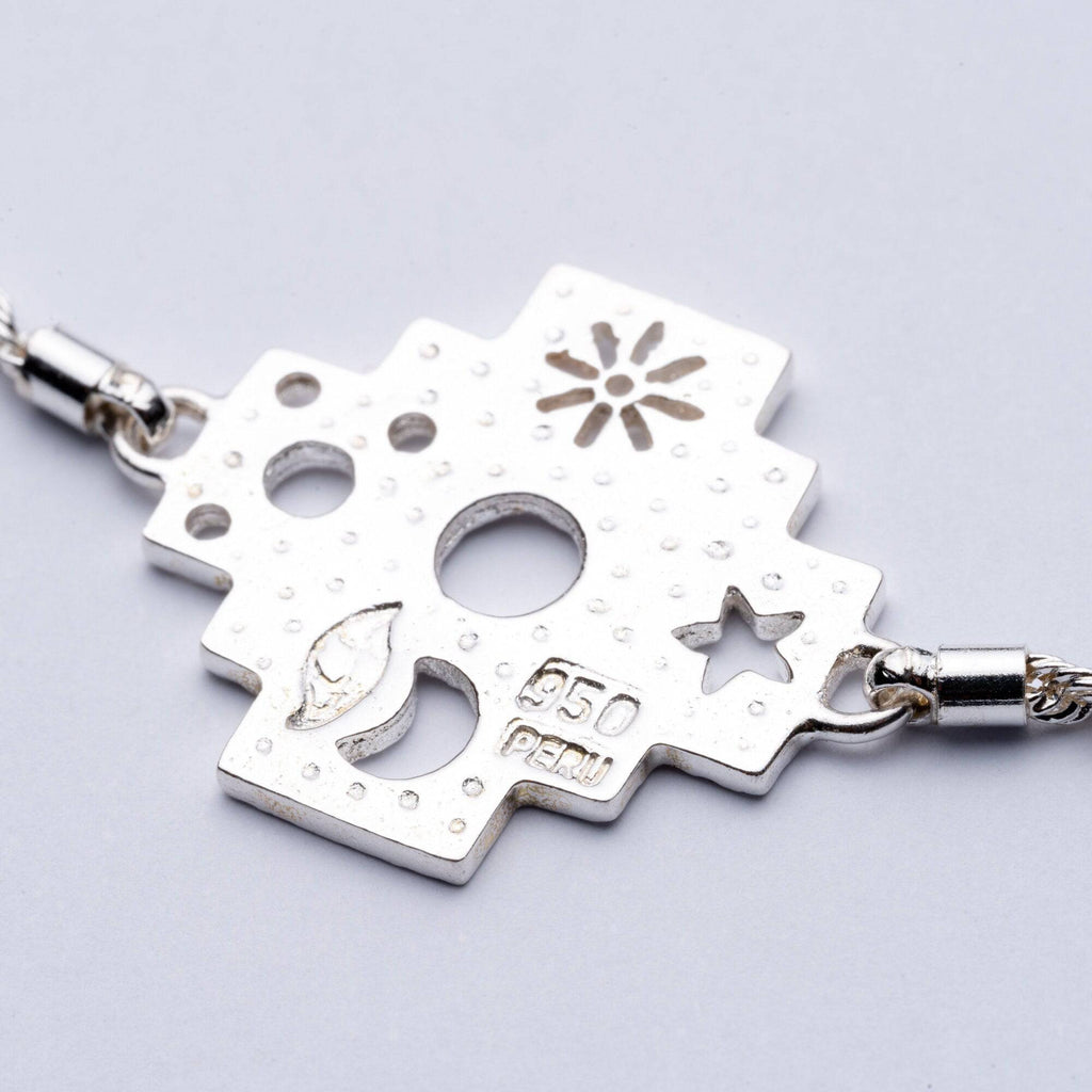 PRINCESA INCA 950 Silver Bracelet ~ Andean Cross Jewelry - ARGUA