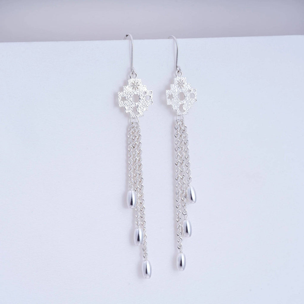 PRINCESA INCA 950 Silver Earrings ~ Andean Cross Jewelry - ARGUA