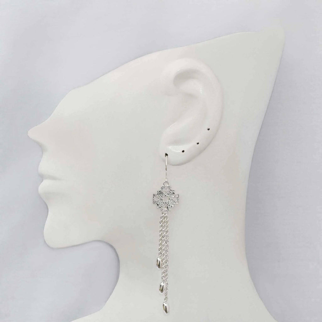 PRINCESA INCA 950 Silver Earrings ~ Andean Cross Jewelry - ARGUA