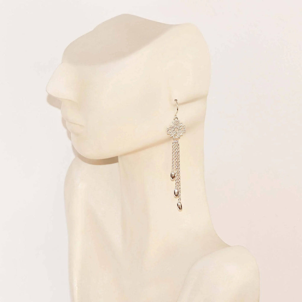 PRINCESA INCA 950 Silver Earrings ~ Andean Cross Jewelry - ARGUA