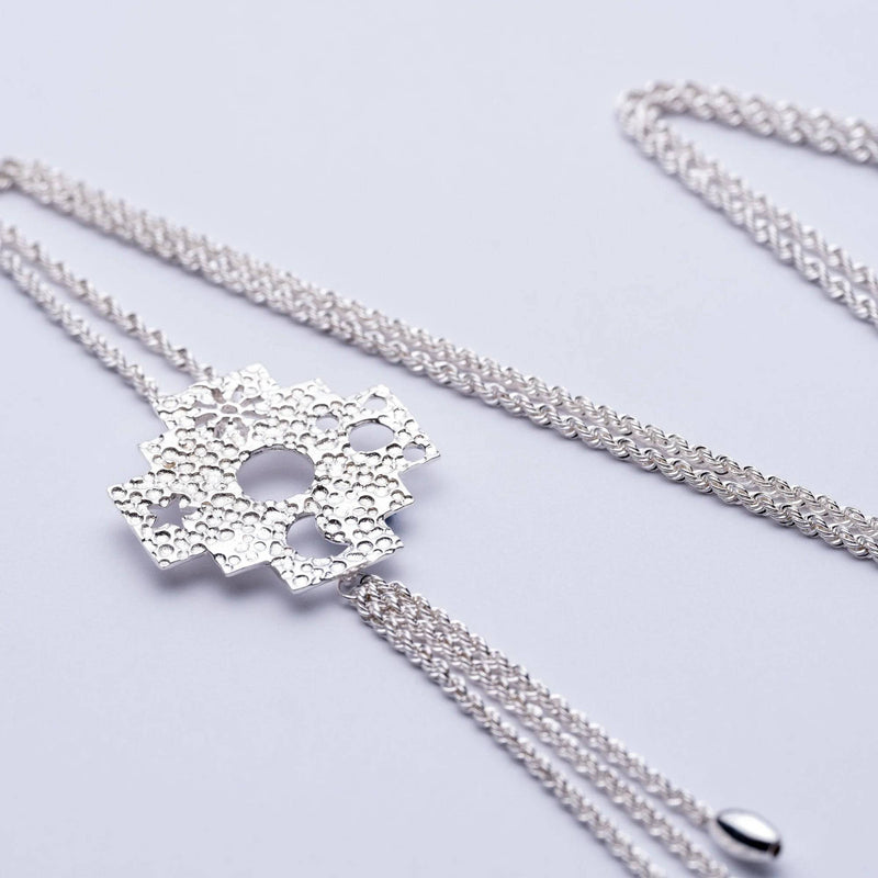 新品☆Maxi☆Silver925/YGC/Pauhana Necklace PRINCESA INCA 950 Silver Necklace ~ Andean Cross Jewelry