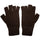 Alpaca Fingerless Gloves - Dk Chocolate Brown (S) - ARGUA