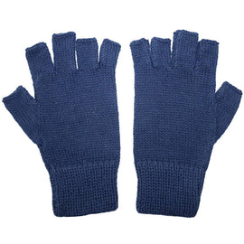 Alpaca Fingerless Gloves - Sapphire Blue (S) - ARGUA