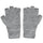 Alpaca Fingerless Gloves - Silver Gray (M) - ARGUA