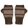 Fashionable 100% Alpaca Fingerless Gloves - Brown / Lt Brown - ARGUA