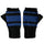 Sleek 100% Alpaca Fingerless Mittens - Black / Sapphire Blue - ARGUA