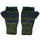 Trendy 100% Alpaca Fingerless Mittens - Forest Green / Flecked Dk Blue - ARGUA