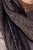 Hand Knit 100% Baby Alpaca Scarf for Women - Brown - ARGUA