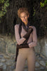 Hand Knit 100% Baby Alpaca Scarf for Women - Brown - ARGUA