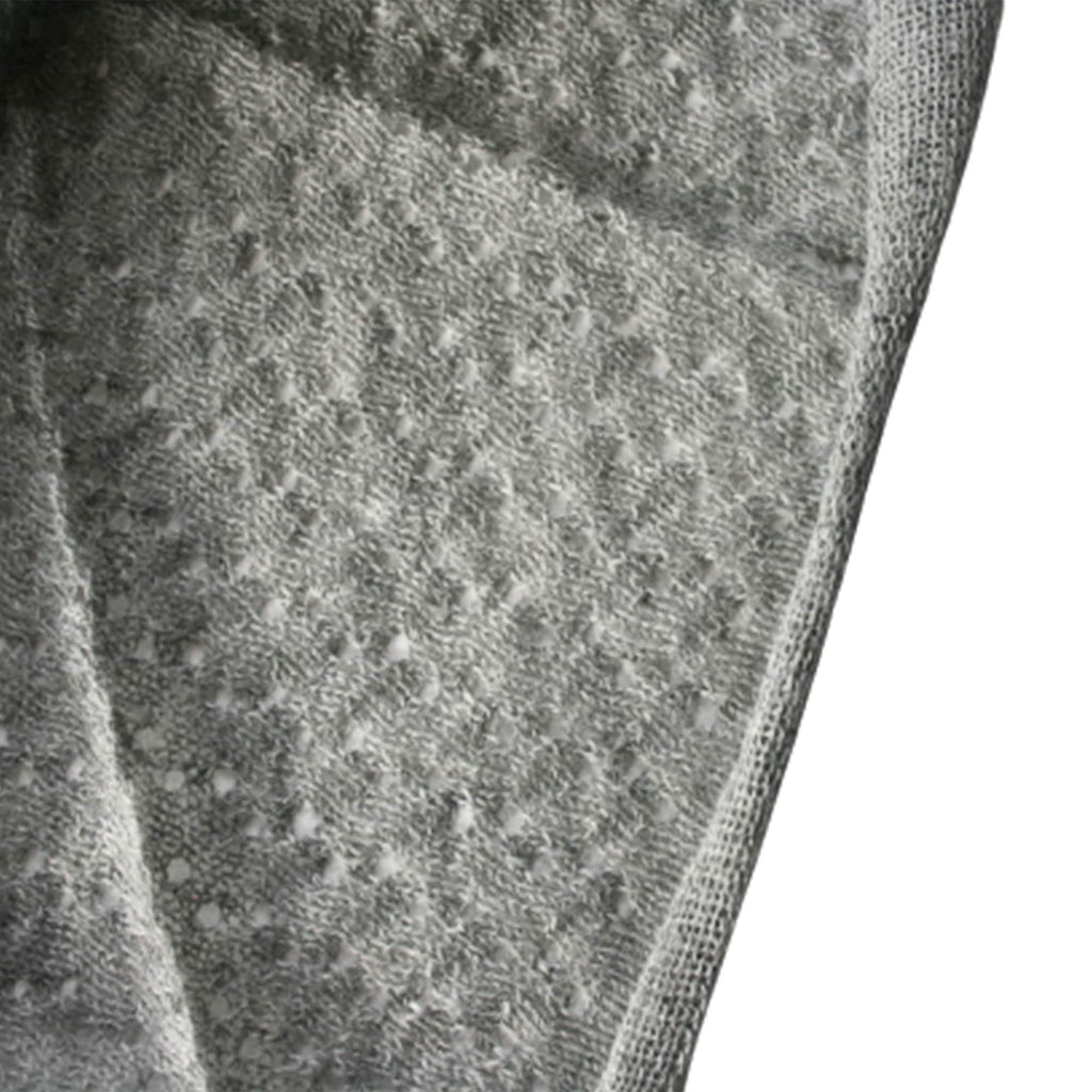 Triangle 100% Baby Alpaca Lightweight Knitted Scarf ~ Gray - ARGUA