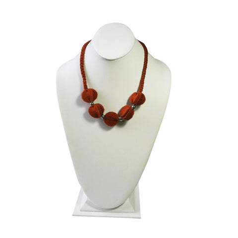 Handmade Alpaca Necklace ~ Terracotta - ARGUA