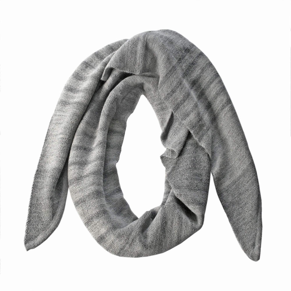 Triangle 100% Baby Alpaca Scarf - Gray - ARGUA